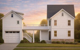 Plan  14-1763 - Alder Springs Manor  | Coastal Farmhouse - 3-Bed, 3.5-Bath, 2,214 SF