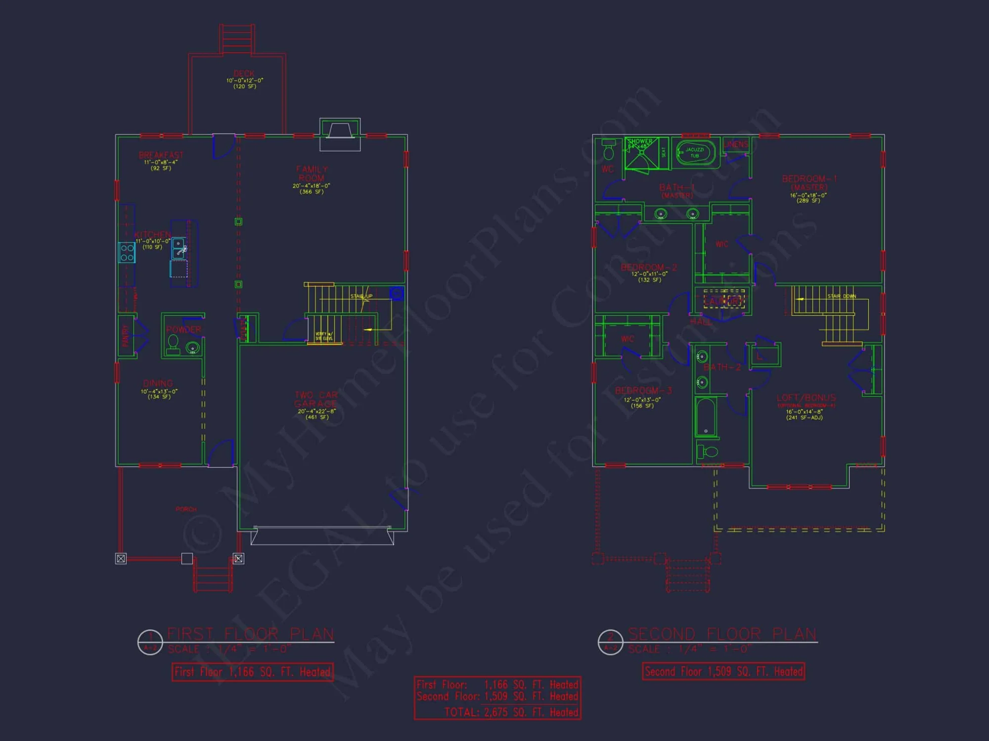 2-Story House Plan with Craftsman Style & CAD Blueprints