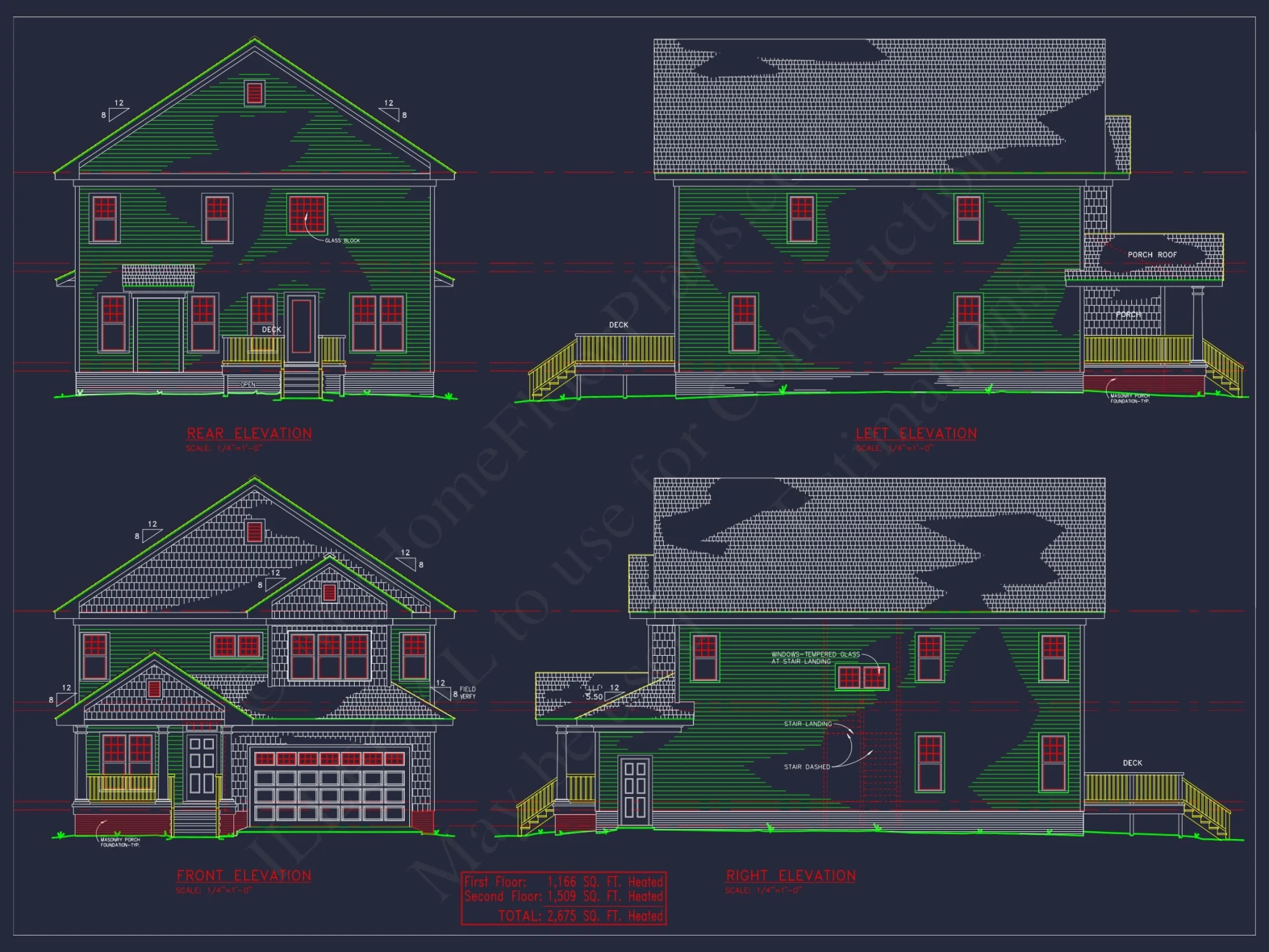 2-Story House Plan with Craftsman Style & CAD Blueprints