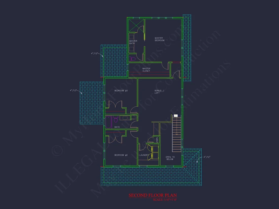 Modern Craftsman Home Plan with 2-Story Design and Bonus Room