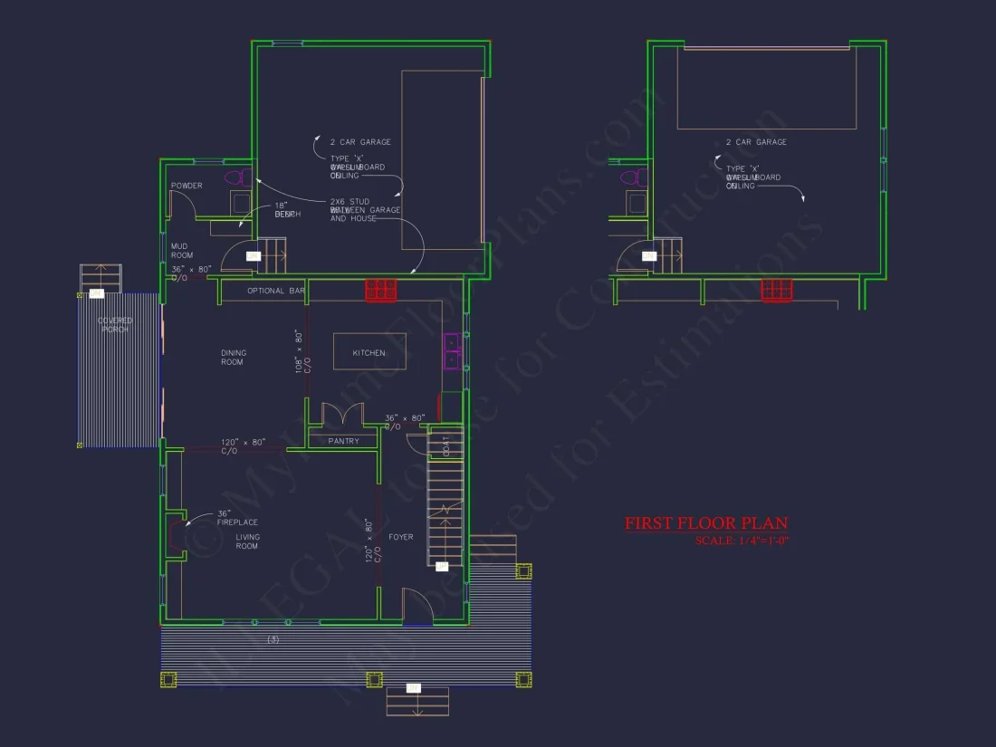 Modern Craftsman Home Plan with 2-Story Design and Bonus Room
