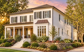 Plan  17-1860 - The Sanchez Farmhouse  | Traditional Colonial - 4-Bed, 3.5-Bath, 1,925 SF