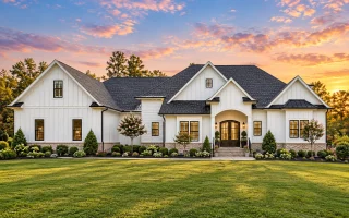 Plan  18-2219 - The Adams Farmhouse  | Modern Farmhouse - 4-Bed, 4-Bath, 4,868 SF