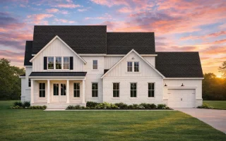 Plan  19-2161 - The Griffin Manor |  Modern Farmhouse - 4-Bed, 3.5-Bath, 3,634 SF