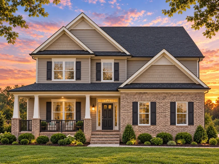 Traditional Craftsman Colonial Revival House Plan 2280 Sq Ft 4 Bed 2 Story With Cad Blueprints