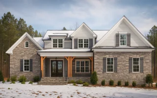 Plan  18-1381 - The Alexander Estate  | New American - 4-Bed, 5-Bath, 3,347 SF