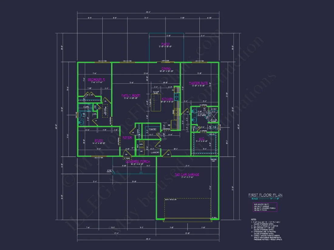 Modern Craftsman House Plan with 2 Bedrooms & Functional Layout