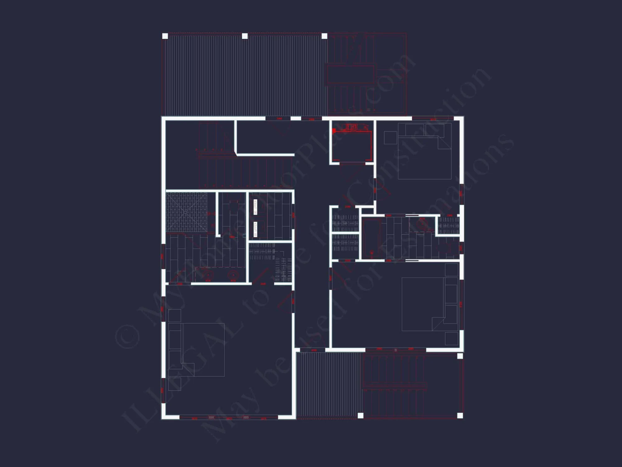 Modern 2-Story Coastal Home Plan with Rear Garage & Balconies