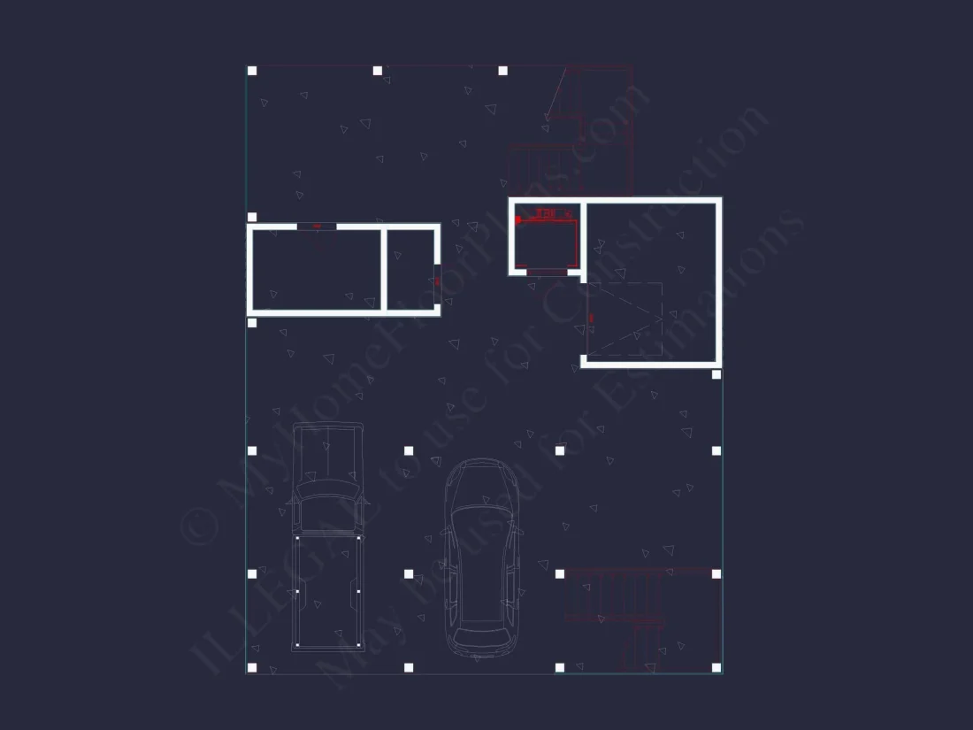 Modern 2-Story Coastal Home Plan with Rear Garage & Balconies
