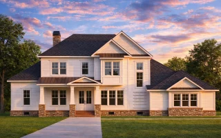 Plan  17-1626 - Mitchell Meadow |  Traditional Colonial - 3-Bed, 3.5-Bath, 3,944 SF