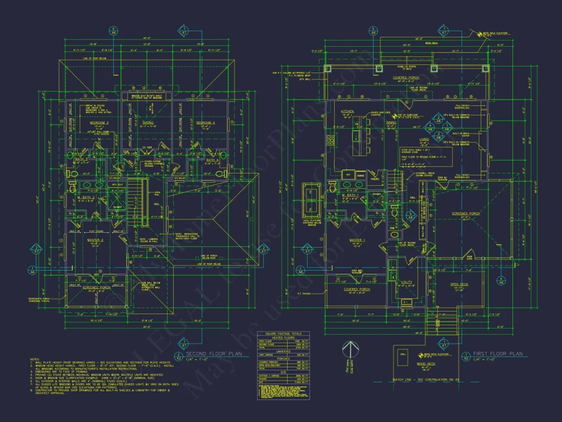 Charming 2-Story House Plan with Modern CAD Architecture & Coastal Flair