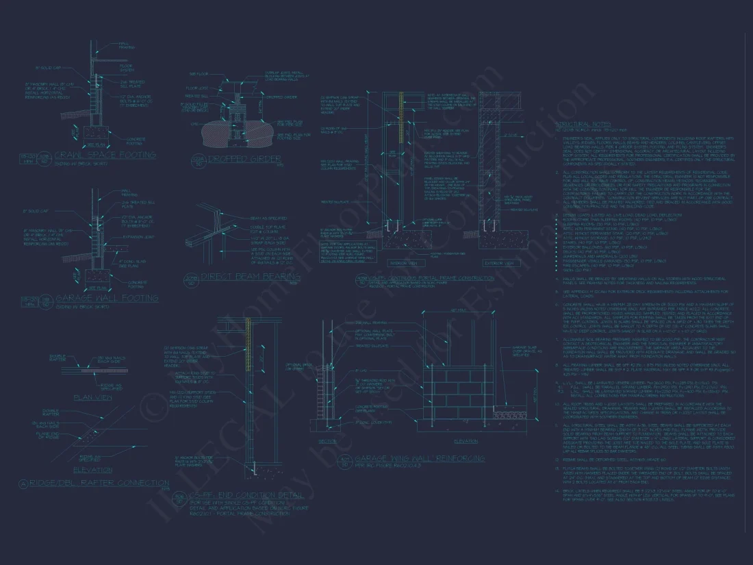 Traditional Craftsman Colonial Floor Plan with Covered Porch & CAD Blueprints