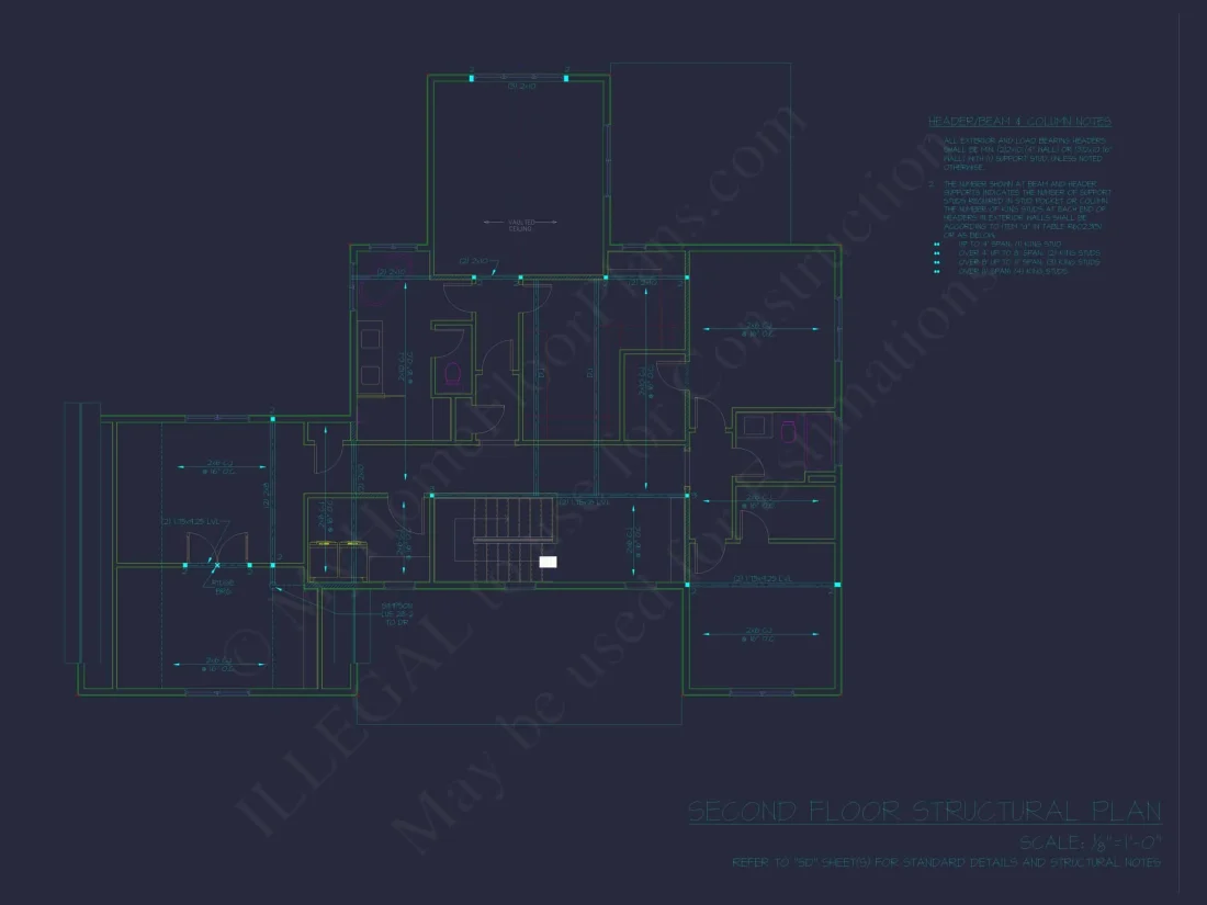 Traditional Craftsman Colonial Floor Plan with Covered Porch & CAD Blueprints