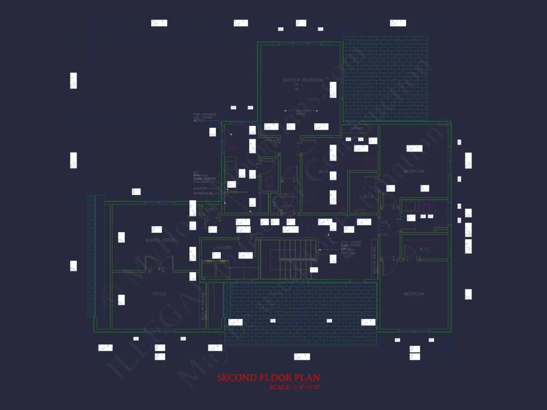 Traditional Craftsman Colonial Floor Plan with Covered Porch & CAD Blueprints