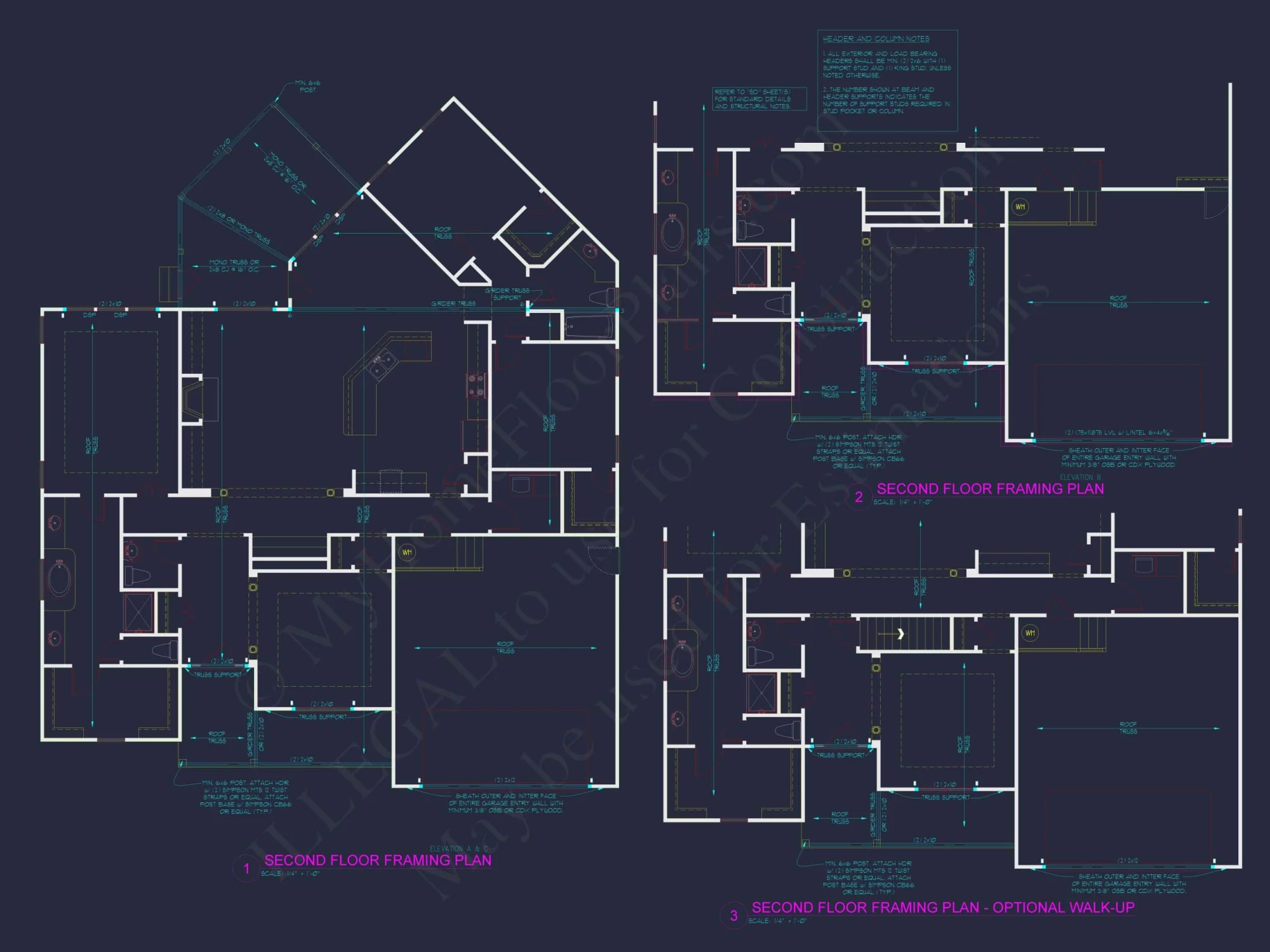 Customizable Floor Plan Blueprint with CAD Architecture & Southern Style