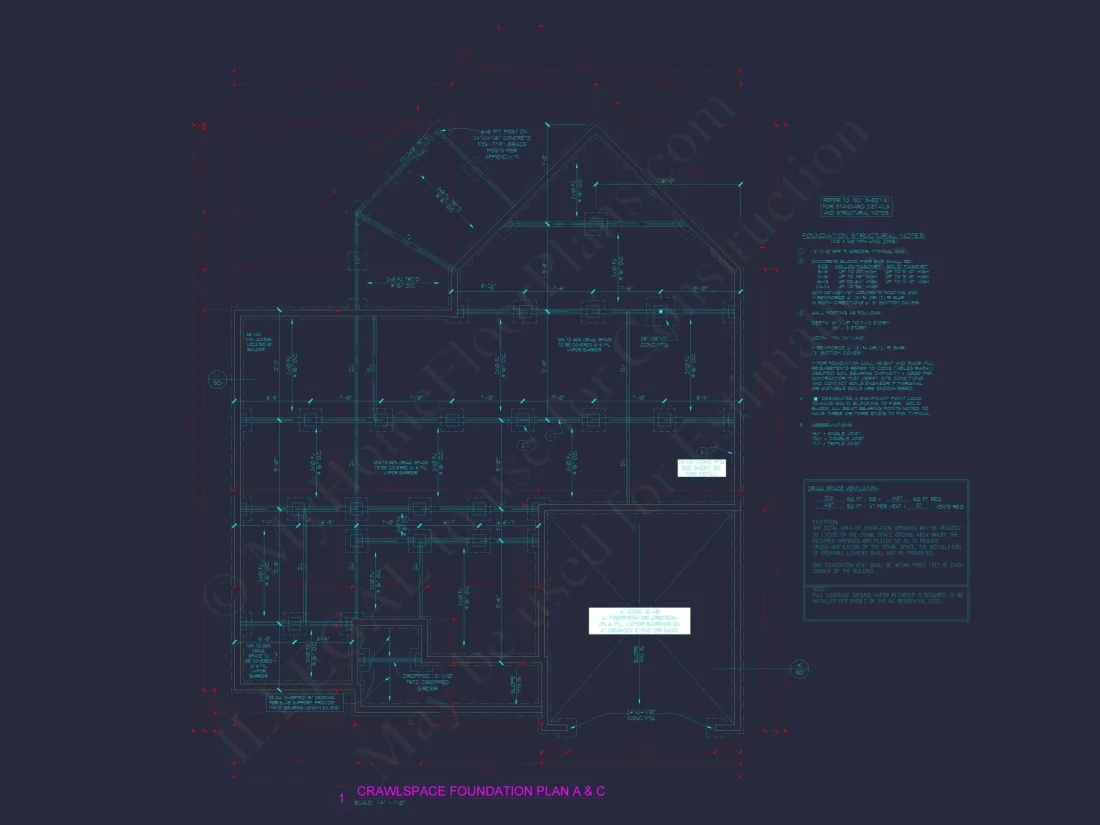 Customizable Floor Plan Blueprint with CAD Architecture & Southern Style