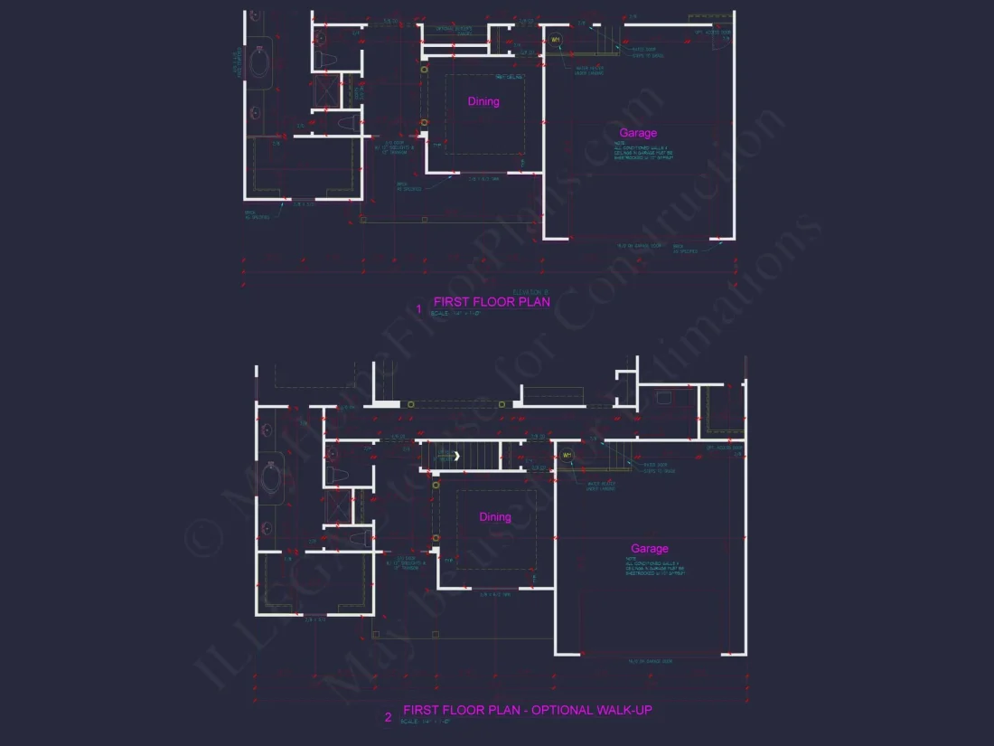 Customizable Floor Plan Blueprint with CAD Architecture & Southern Style