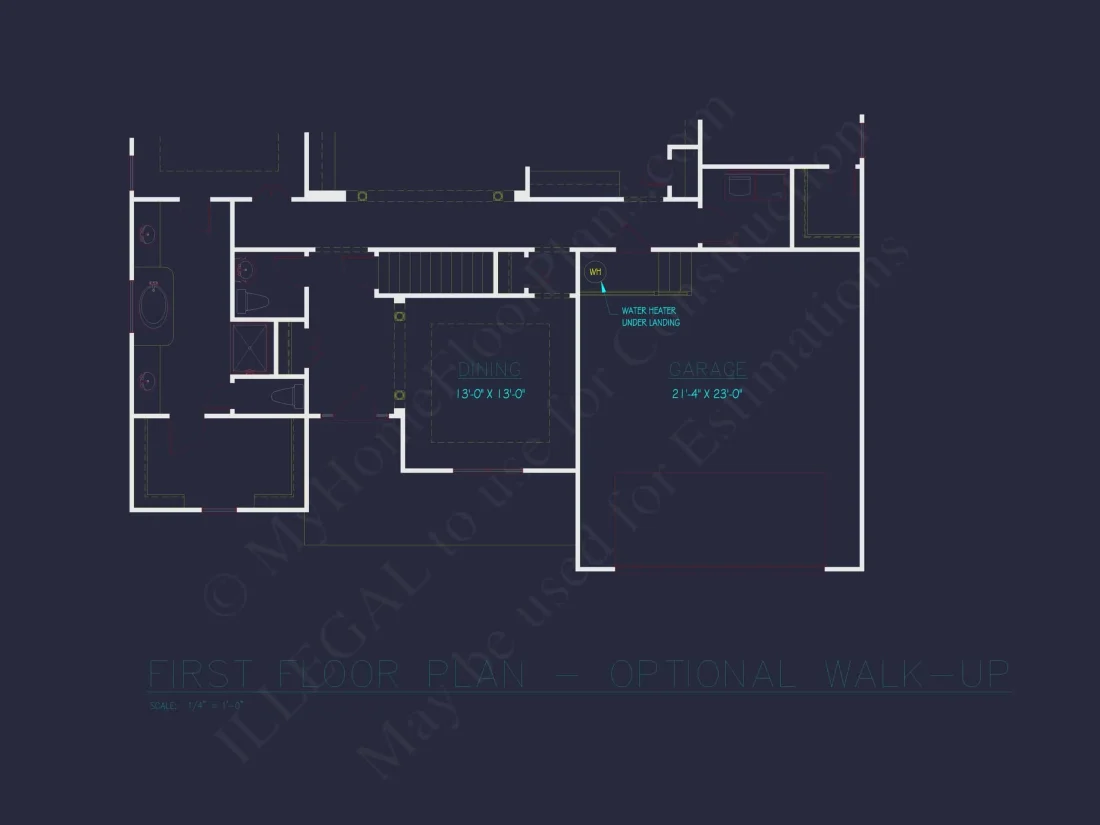 Customizable Floor Plan Blueprint with CAD Architecture & Southern Style
