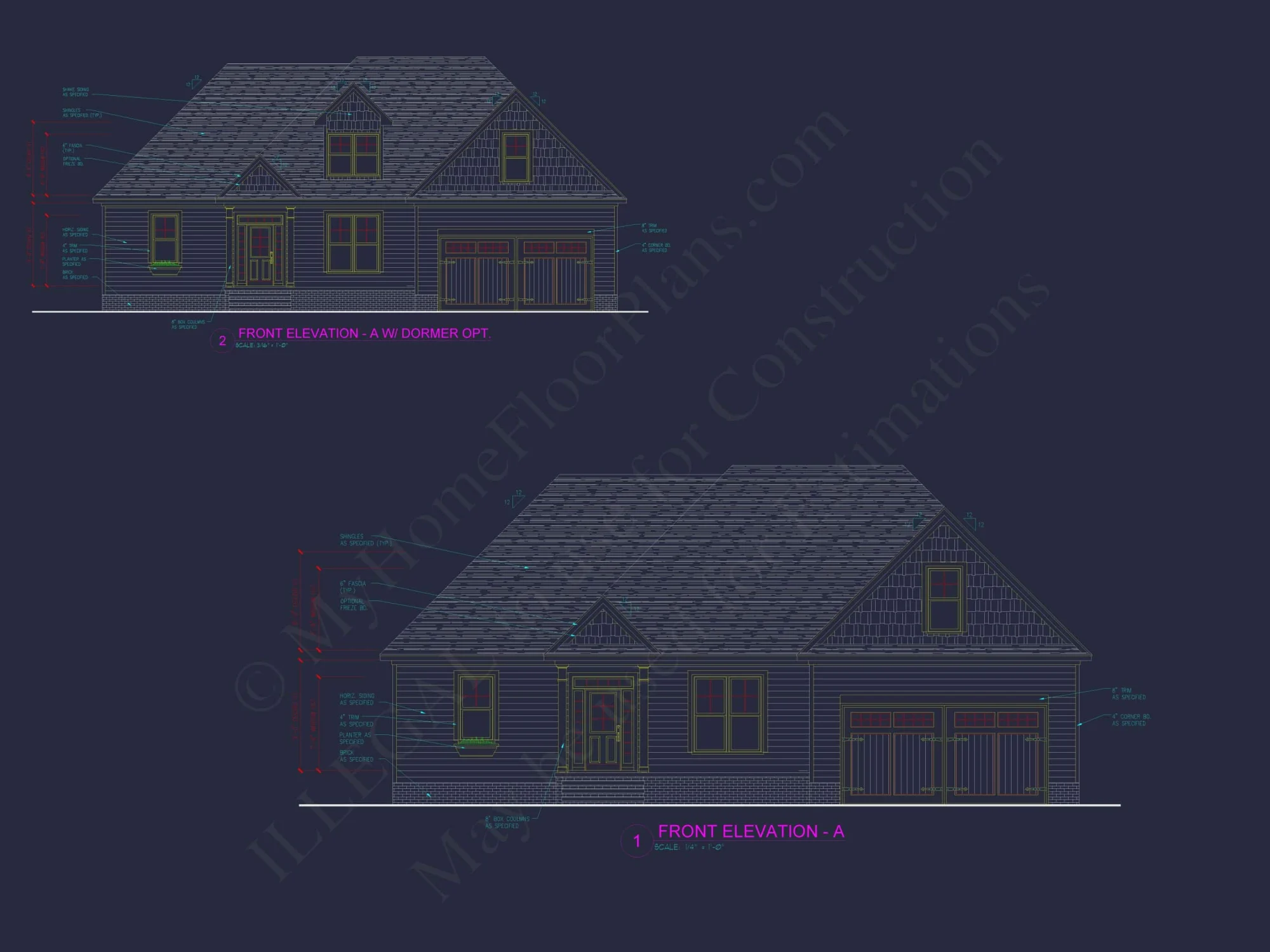 Customizable Floor Plan Blueprint with CAD Architecture & Southern Style