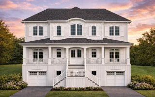Plan  17-1247 - The Martin Manor |  Coastal Traditional - 3-Bed, 5-Bath, 5,448 SF
