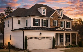 Plan  13-1831B - Pecan Shores Retreat  | Traditional Colonial - 4-Bed, 4.5-Bath, 3,659 SF