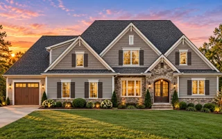 Plan  17-1333 - The Robinson Station  | New American - 4-Bed, 3.5-Bath, 3,499 SF