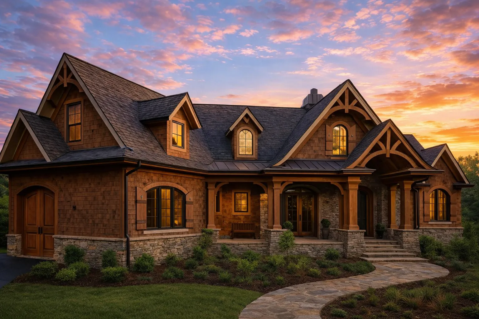 Rustic Craftsman Cottage House Plan 5 Bedrooms 5 Baths 4587 Sq Ft 1