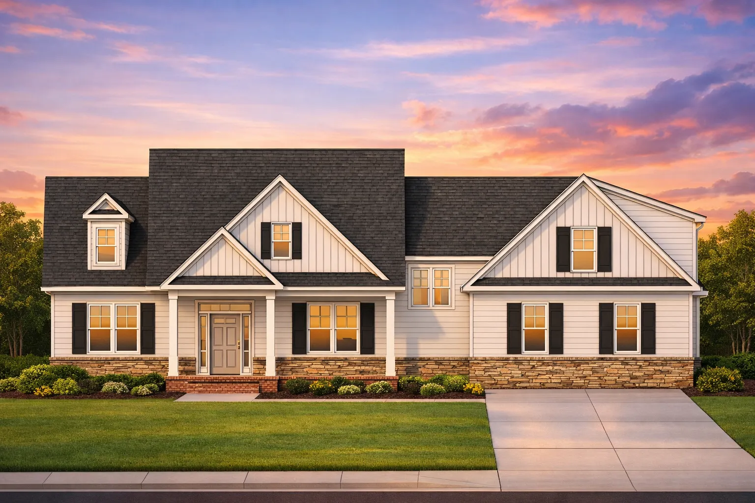 Craftsman Home Plan Floor Plan, CAD Designs & Blueprint