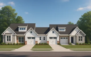 Plan  11-1773 - Chestnut Grove Manor  | Modern Farmhouse Townhome - 3-Bed, 2-Bath, 6,124 SF