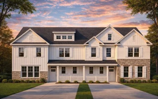 Plan  15-1983 - Hall Ridge |  Traditional Colonial Duplex - 5-Bed, 4.5-Bath, 2,634 SF