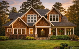 Plan  16-1746 - Hughes Retreat |  Traditional - 6-Bed, 6-Bath, 6,776 SF