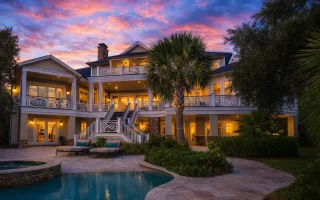 Plan  12-2672 - Cedar Valley Homestead  | Coastal - 5-Bed, 6.5-Bath, 6,300 SF
