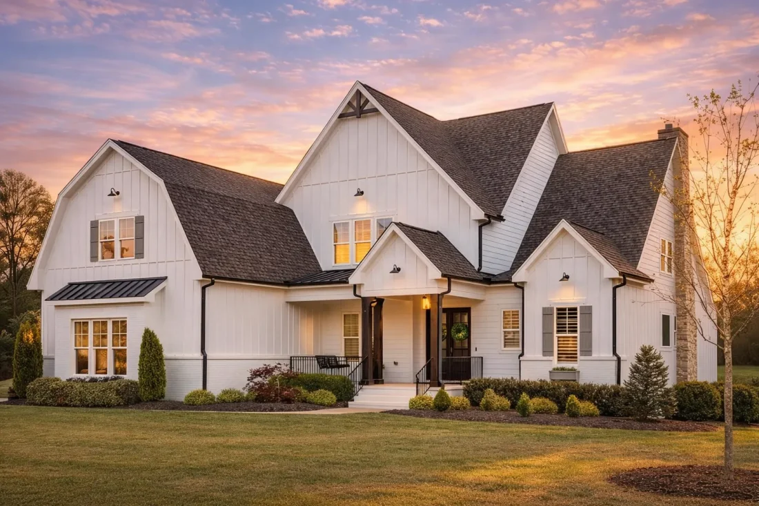 Elegant 2-Story Modern Farmhouse House Plan