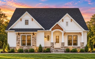 Plan  13-1484 - Juniper Shores Retreat  | Modern Farmhouse - 3-Bed, 2.5-Bath, 2,587 SF
