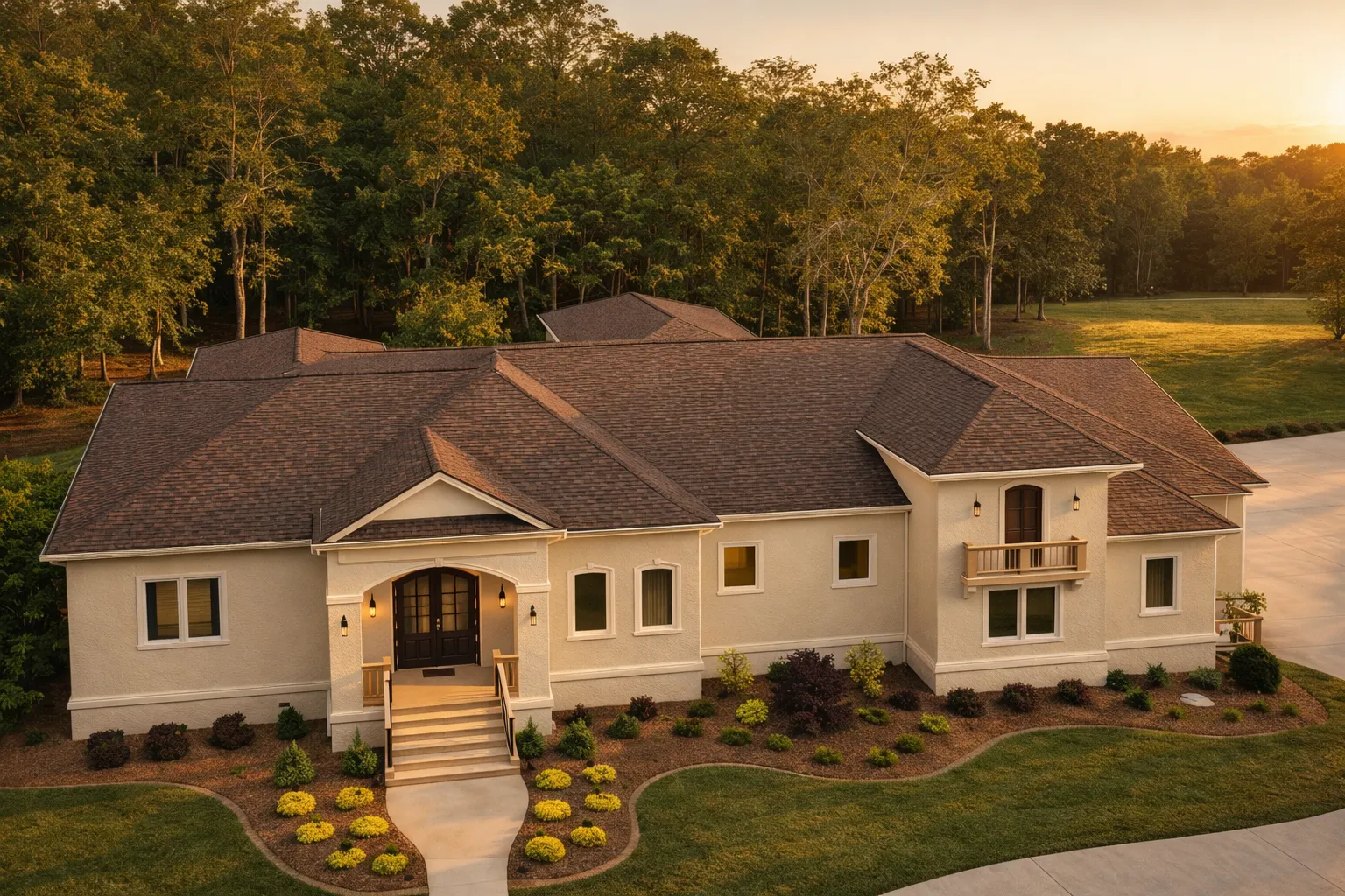 Spacious 2-Story House Plan with European Design & Vaulted Ceilings