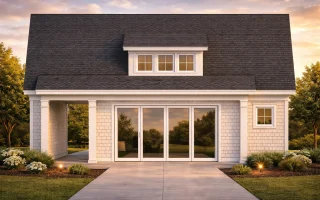 Plan  18-2158 - Wright Place |  Cottage Pool House - 2-Bed, 2-Bath, 1,150 SF