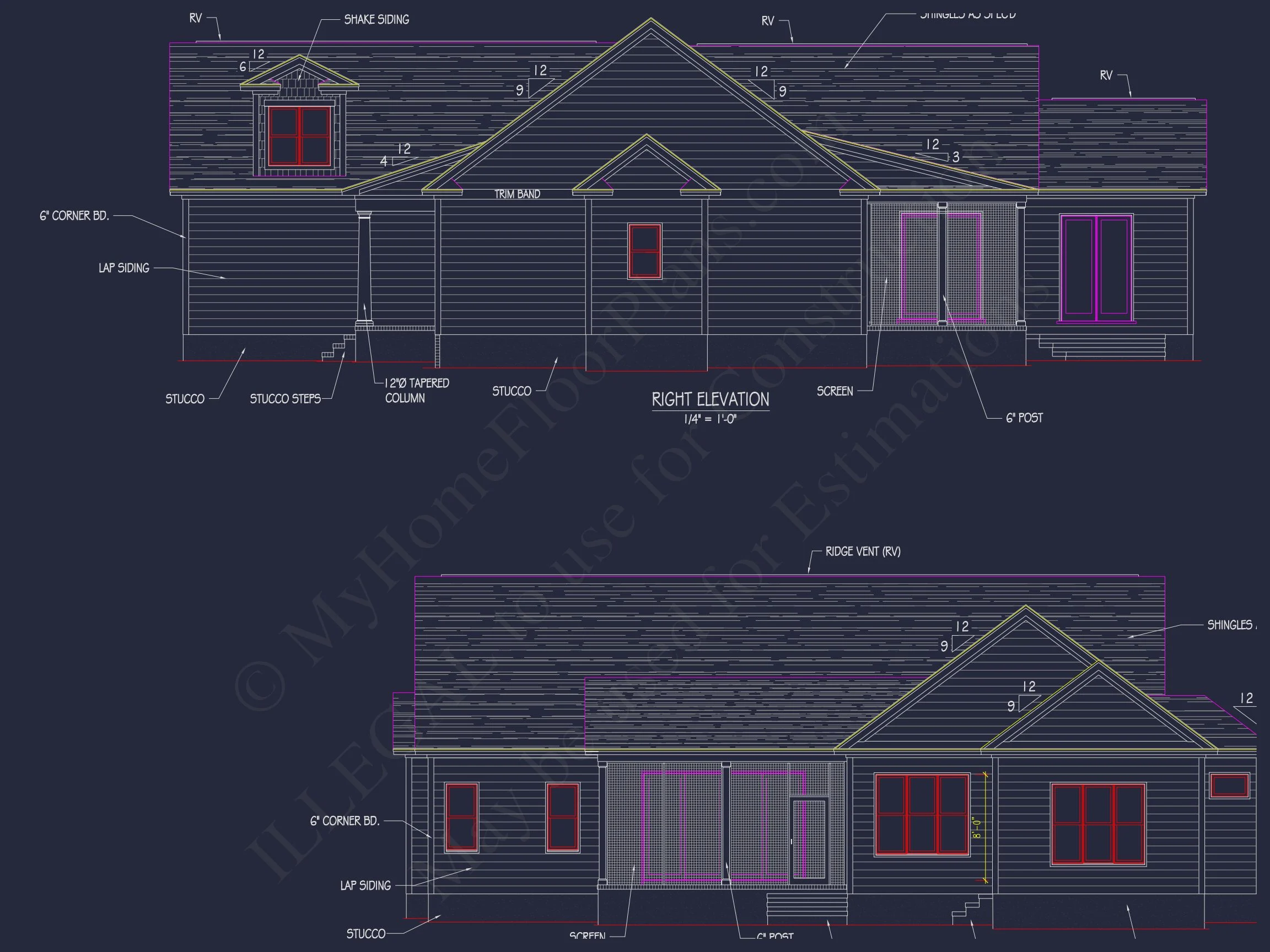 19-2168 HOUSE PLAN - Coastal Home Plan - 3-Bed, 2-Bath, 2,591 SF 24 Charming house Plan with Coastal and Craftsman Designs