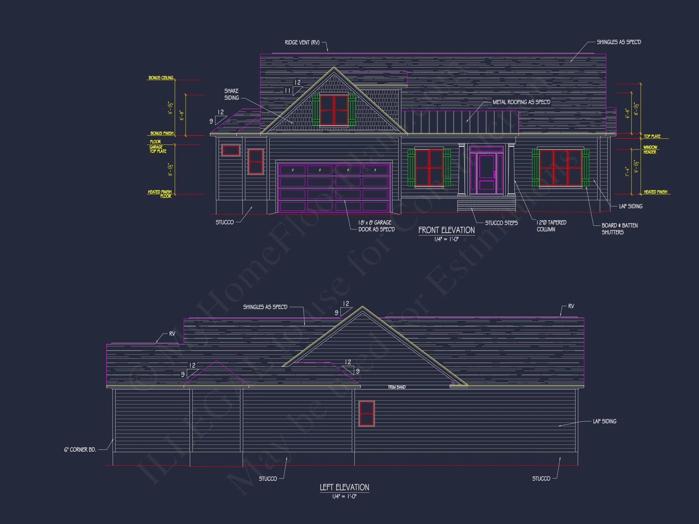 19-2168 HOUSE PLAN - Coastal Home Plan - 3-Bed, 2-Bath, 2,591 SF 23 Charming house Plan with Coastal and Craftsman Designs
