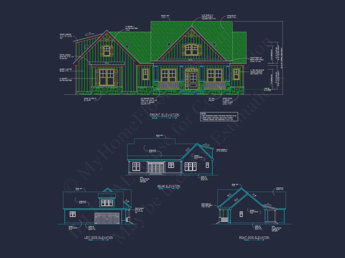 Craftsman house Plan with Open Floor Blueprint & Unique Designs