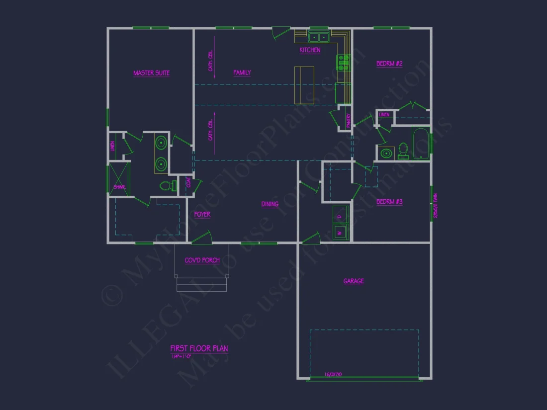 Beautiful Ranch house Plan with Open Floor Plan and Garage