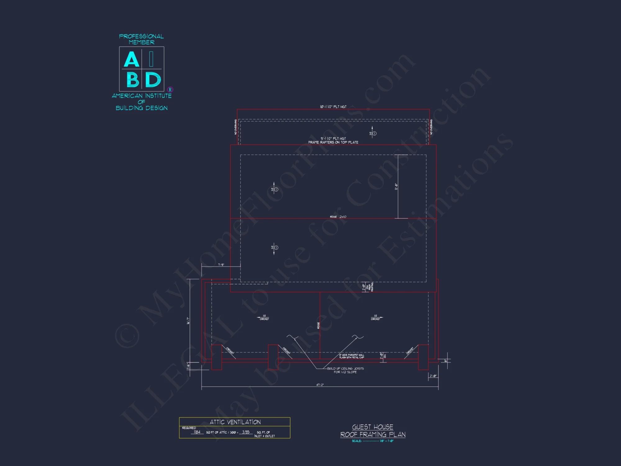 Modern Guesthouse house Blueprint with Pool and Open Floor Plan