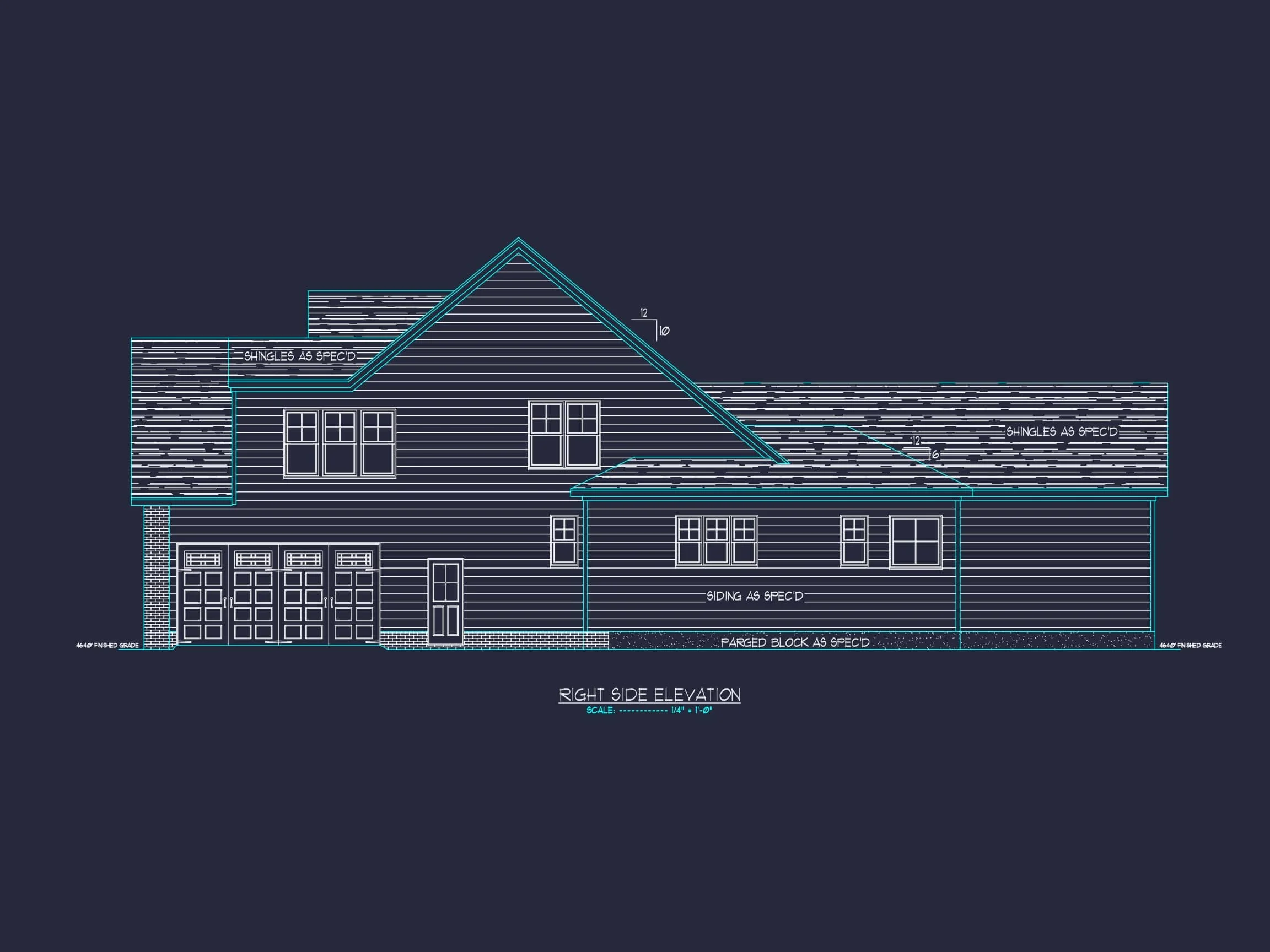 19-1303 HOUSE PLAN - Modern Farmhouse Home Plan - 3-Bed, 2.5-Bath, 2,450 SF 3 Elegant house Floor Plan with CAD Designs & Blueprint Features