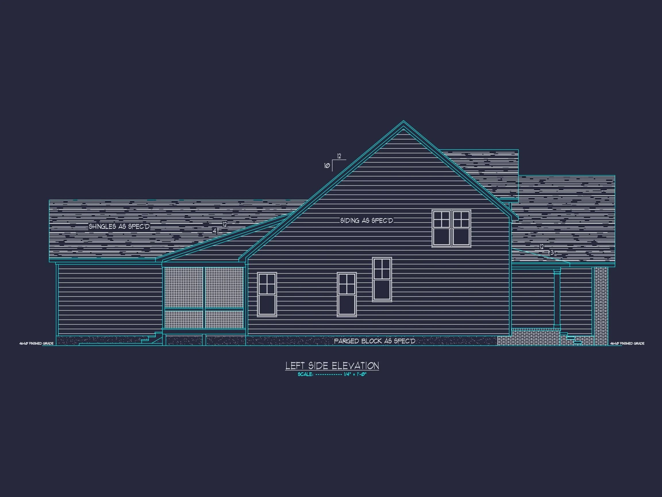 19-1303 HOUSE PLAN - Modern Farmhouse Home Plan - 3-Bed, 2.5-Bath, 2,450 SF 4 Elegant house Floor Plan with CAD Designs & Blueprint Features