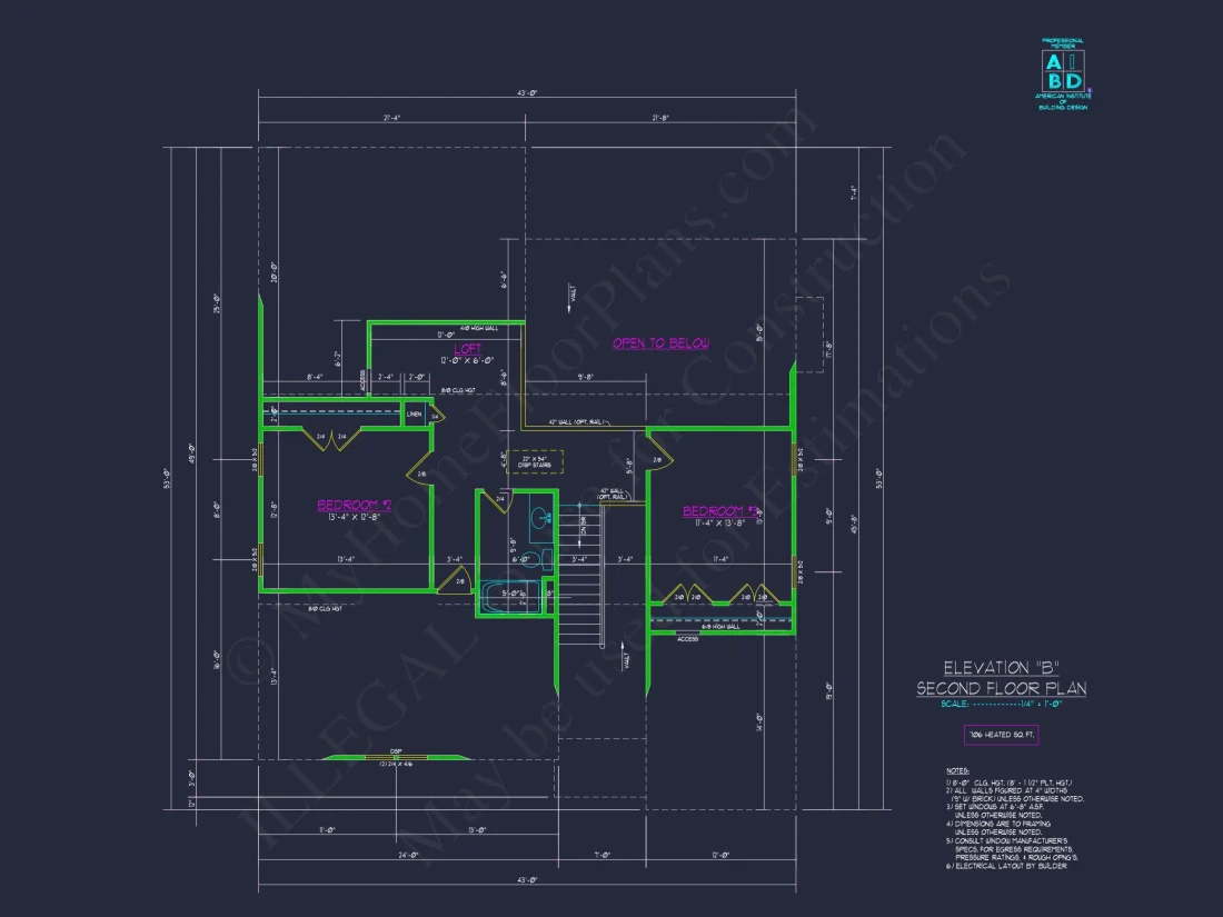 Craftsman house Plan with 1.5 Floors, CAD Architecture & Design