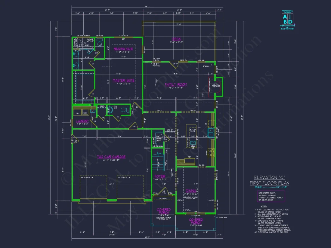 Craftsman house Plan with 1.5 Floors, CAD Architecture & Design