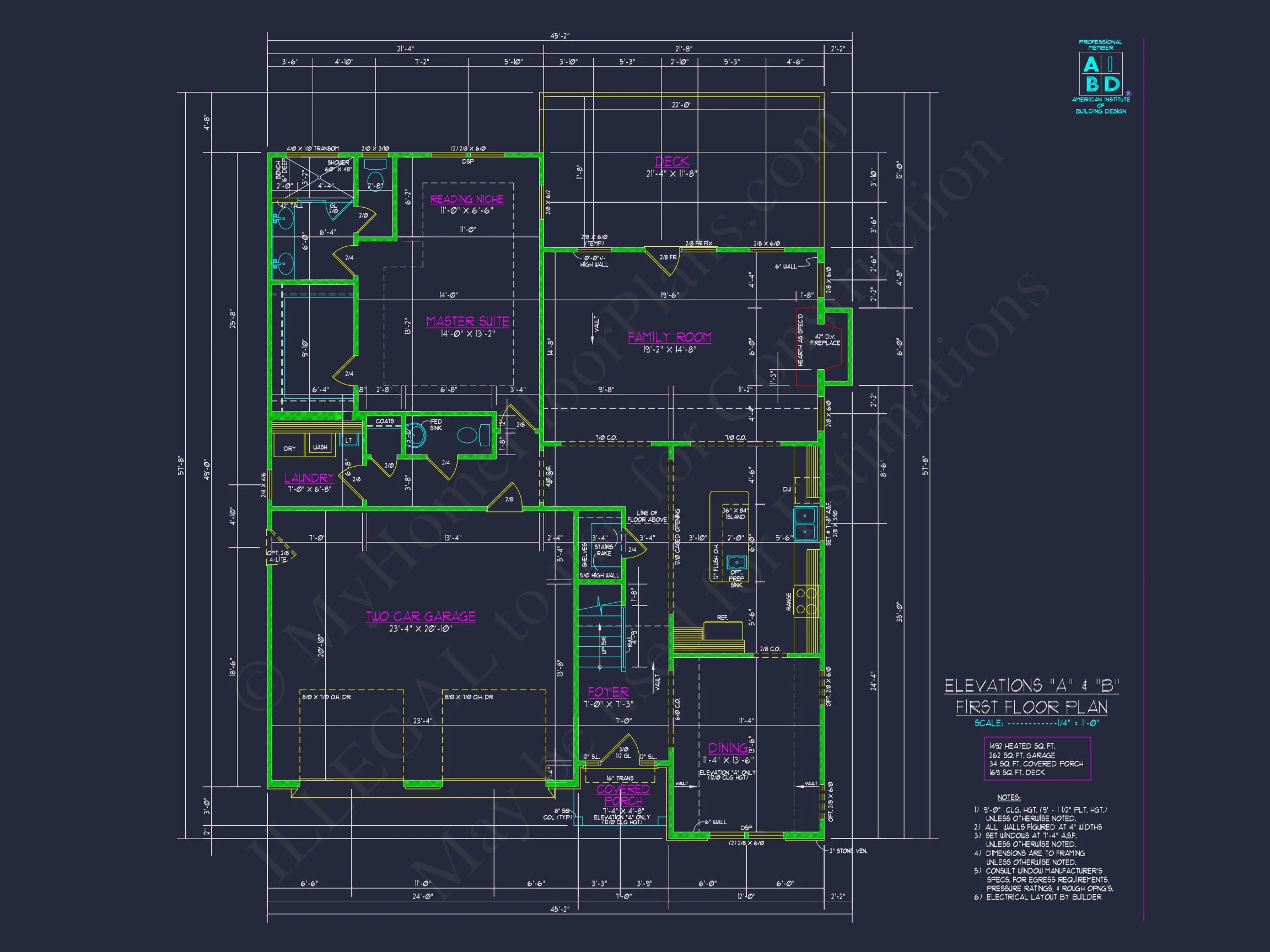 Craftsman house Plan with 1.5 Floors, CAD Architecture & Design