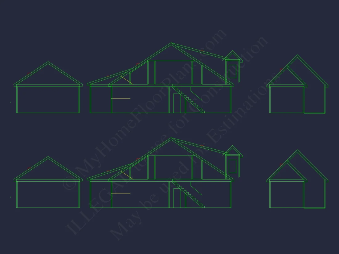 Craftsman house Plan with 1.5 Floors, CAD Architecture & Design