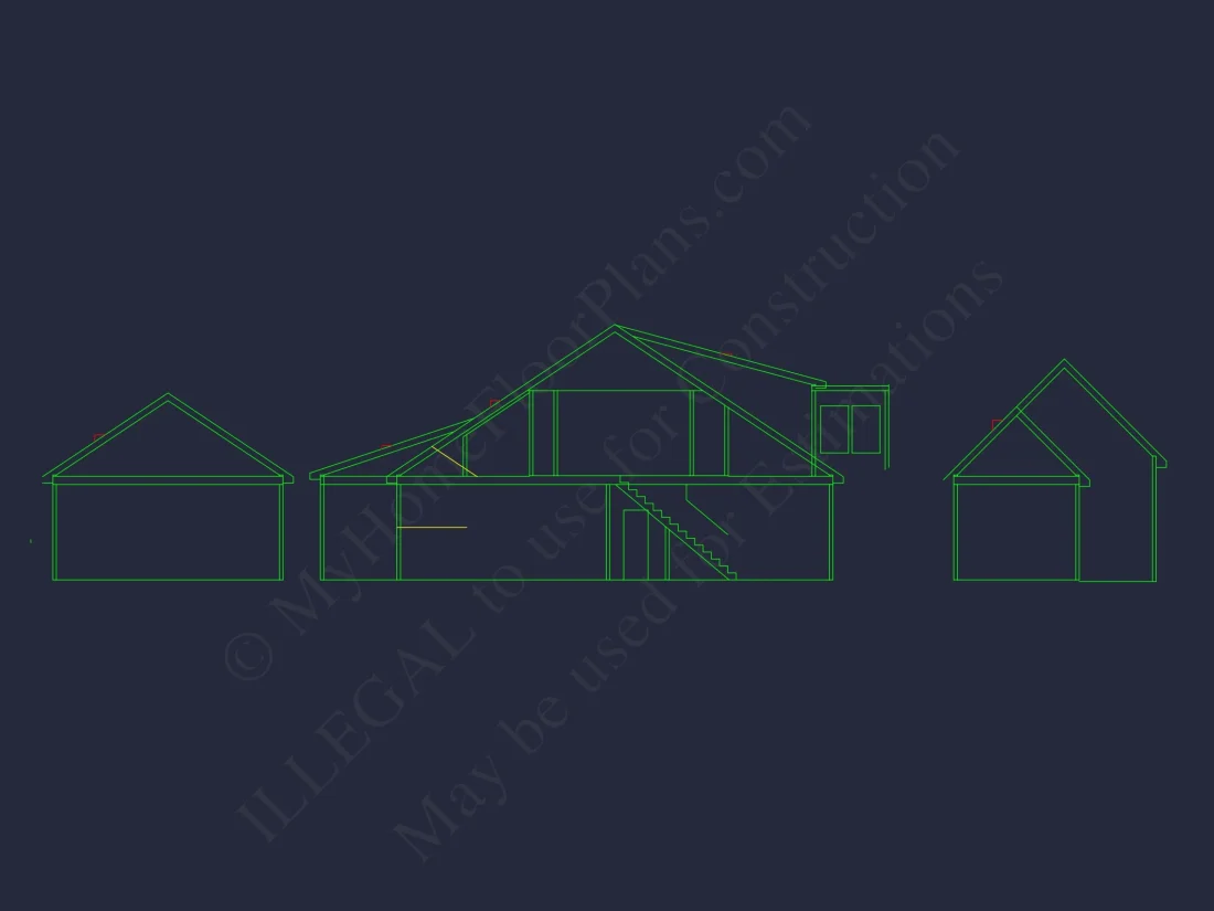 Craftsman house Plan with 1.5 Floors, CAD Architecture & Design