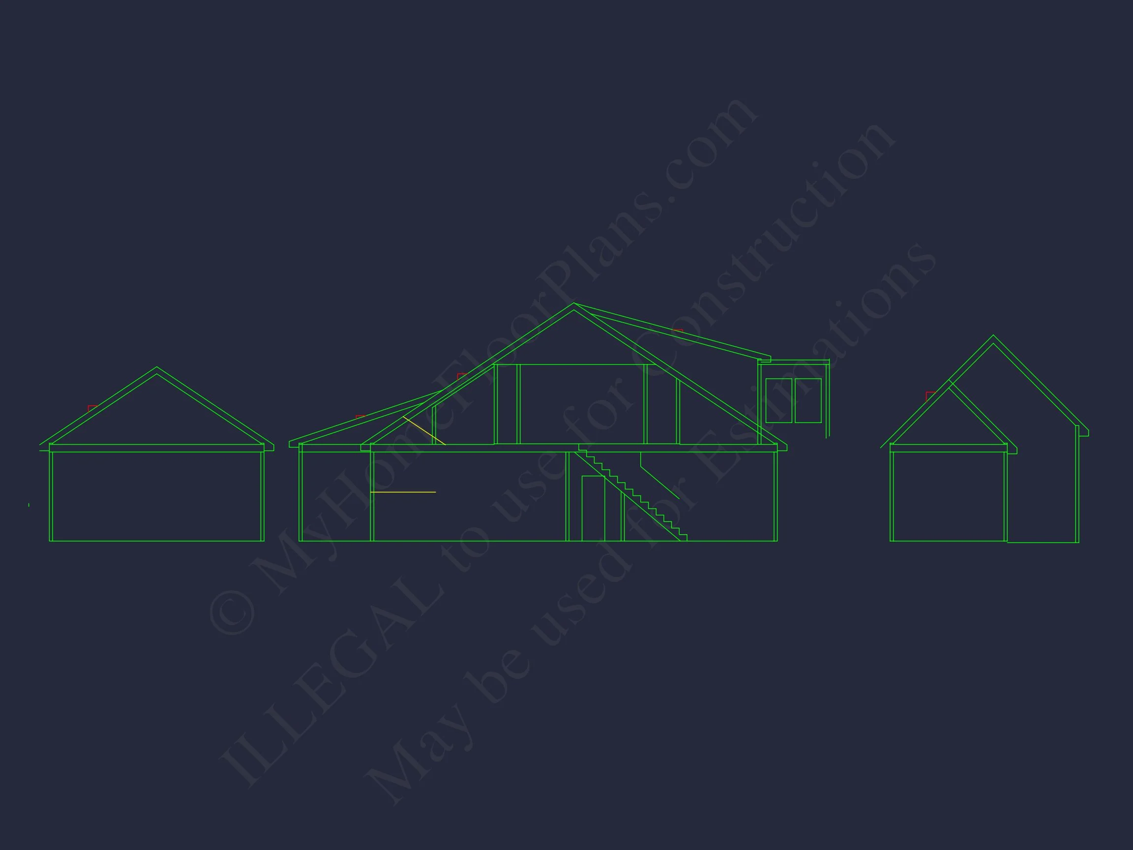 Craftsman house Plan with 1.5 Floors, CAD Architecture & Design