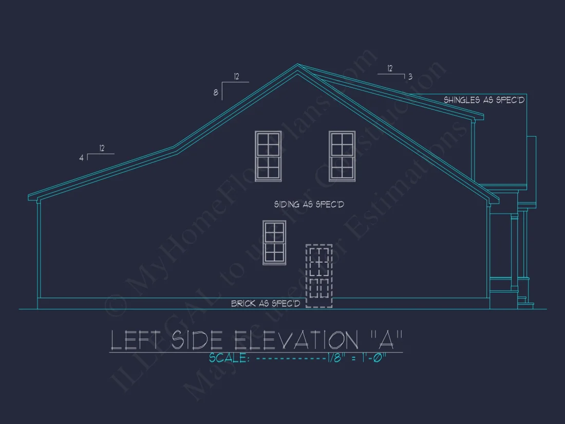 Craftsman house Plan with 1.5 Floors, CAD Architecture & Design